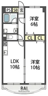 インフィルドハイツ【405号室】の間取り