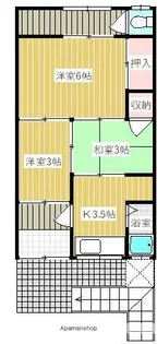 奥野文化【2階】の間取り