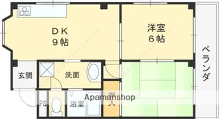 オオニシハイツ【3階】の間取り