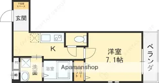 フジパレス弥刀駅北?番館【1階】の間取り