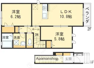 大阪府東大阪市永和3丁目【アパート】の間取り