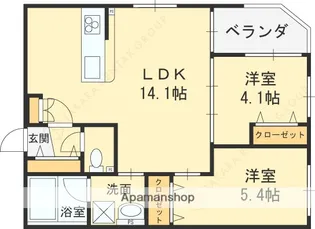 グラン今里NORTH【101号室】の間取り