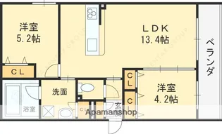 グラン今里NORTH【303号室】の間取り