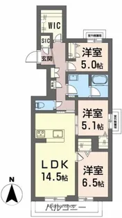 オグラシャーメゾン【2階】の間取り