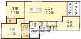 MAISON GENJIGAOKA【202号室】の間取り