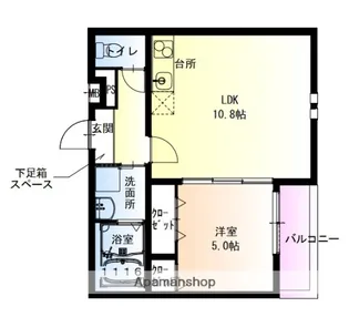 フジパレス瓜生堂?番館【2階】の間取り