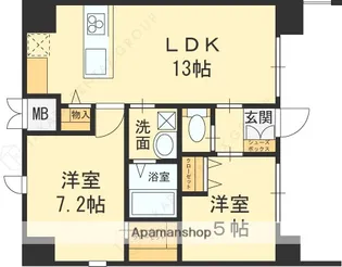 CREST TAPP 天王寺EAST【1階】の間取り