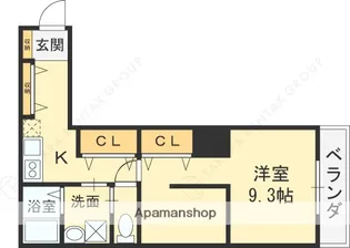 メゾン・ドゥ・シャトン豊浦町【2階】の間取り