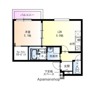 フジパレス中野公園北【2階】の間取り