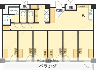 T’sCOLLEGE近畿大学前【4階】の間取り
