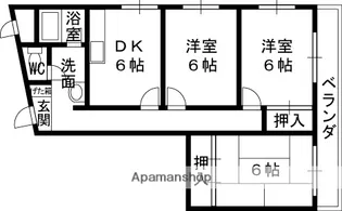 メゾンドール田路【403号室】の間取り
