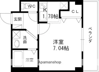 カインド高井田【204号室】の間取り