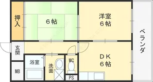 グロウブ東翠園【202号室】の間取り