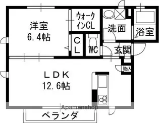 シャーメゾン希【201号室】の間取り