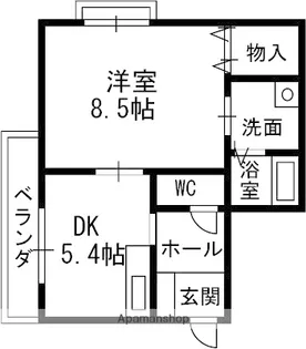大阪府東大阪市御厨中1丁目【マンション】の間取り