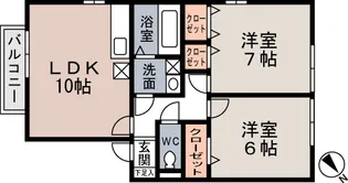 メルベーユ高井田【1階】の間取り