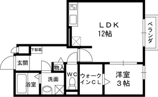 カーサ・エクレール A棟【1階】の間取り