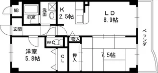ディアコート【2階】の間取り