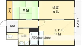 グランデュール弥生【3階】の間取り