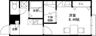 レオパレスコンフォート【1階】の間取り