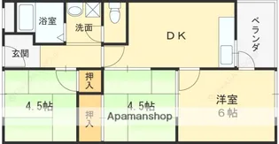 石切パークサイドマンション【1階】の間取り