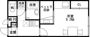 レオパレススズラン【1階】の間取り