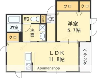 IKメゾン(B)【2階】の間取り