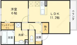 パレット喜里川【1階】の間取り