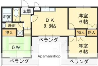 コスモハイツ【3階】の間取り