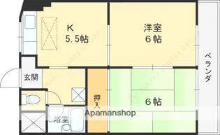 サンライフ若江本町【102号室】の間取り