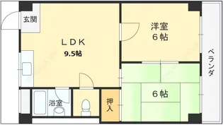 パインリーフ甲子園【1階】の間取り