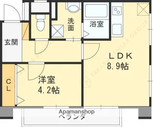 兵庫県芦屋市川西町【マンション】の間取り