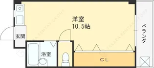 セジュール八戸ノ里【212号室】の間取り