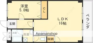 プリンストン布施【8階】の間取り