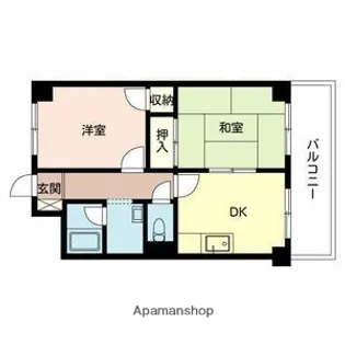 グロウブ東翠園【202号室】の間取り