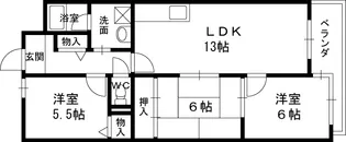 ジュネス武庫之荘Ⅱ【4階】の間取り