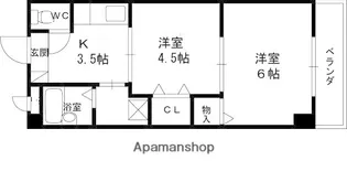 兵庫県西宮市城ケ堀町【マンション】の間取り