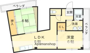 北清水マンション【3階】の間取り