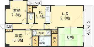 ロータリー新石切【101号室】の間取り
