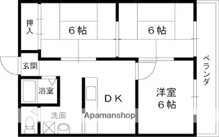 大阪府東大阪市旭町【マンション】の間取り