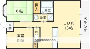 クレージュ【6階】の間取り