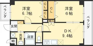 ウィステリア古箕輪【3階】の間取り