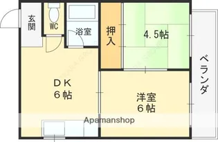 大阪府東大阪市西堤1丁目【マンション】の間取り