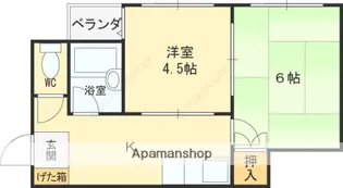 サンシャトー俊徳【3階】の間取り