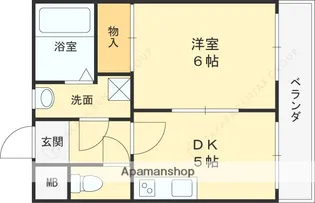 メゾンパピヨン【2階】の間取り