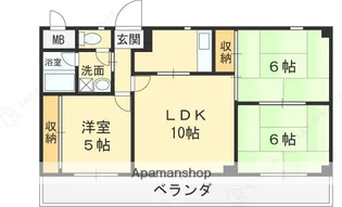 ルミエール織田【103号室】の間取り