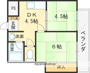 メゾン大和中小阪【201号室】の間取り