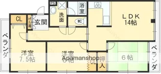 ラフォーレ大蓮【2階】の間取り