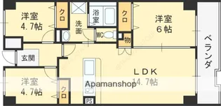 大阪府東大阪市鴻池元町【マンション】の間取り