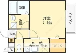 グレージュ山手Ⅱ【1階】の間取り